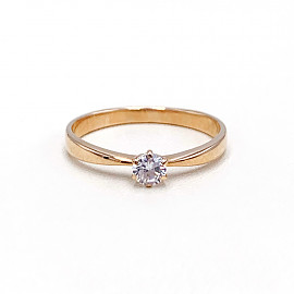 Золотое кольцо с цирконом 01-19138229