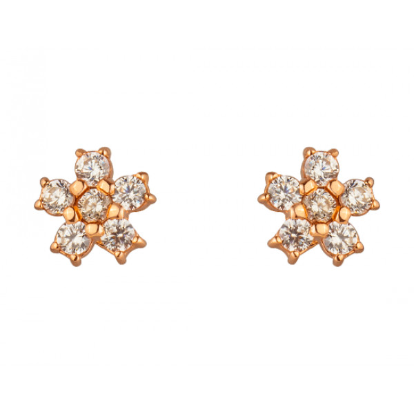 Сережки з золота з цирконом