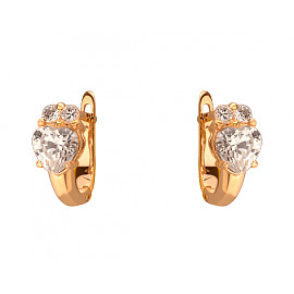 Серьги из золота в красном цвете с цирконом 01-200104729