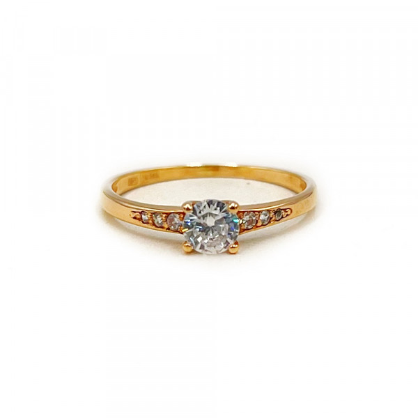 Золотое кольцо с цирконом