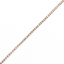 Браслет из красного золота с цирконом 01-200781929