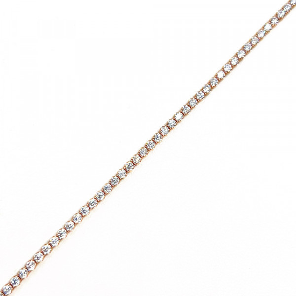 Браслет из красного золота с цирконом