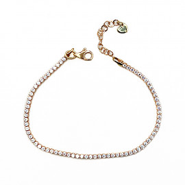 Браслет из красного золота с цирконом