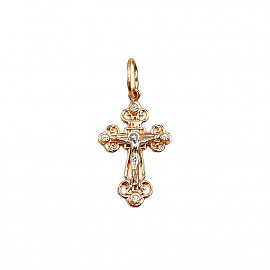 Золотий хрестик з цирконом 01-200809029