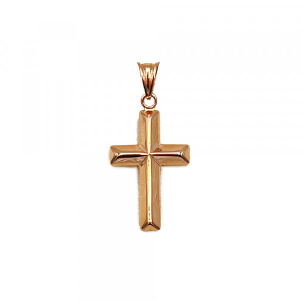 Золотий хрестик у червоному кольорі