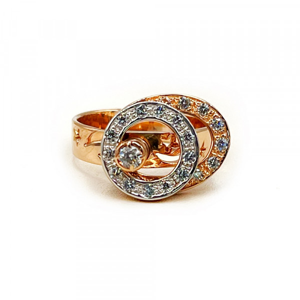 Золотое кольцо с цирконом