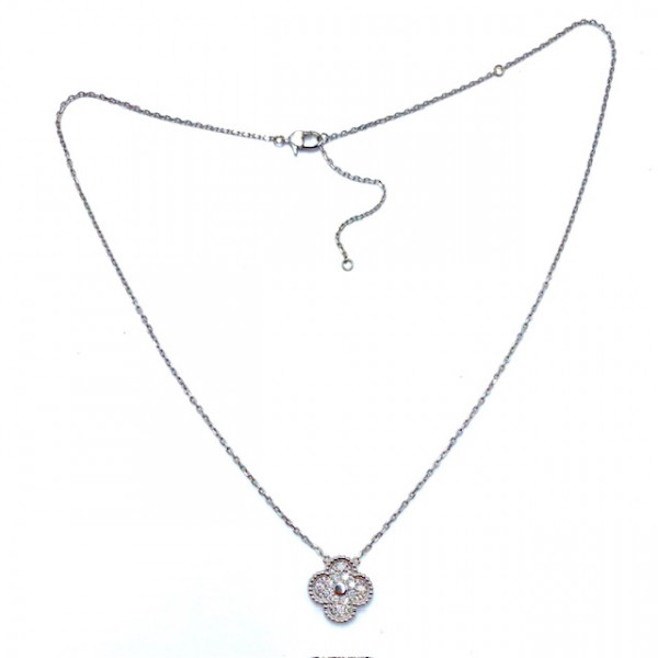 Золотий ланцюг у білому кольорі з жовтими діамантами