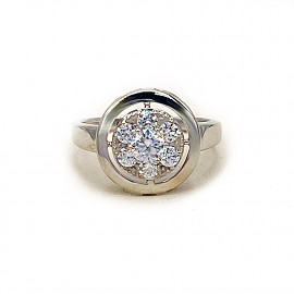 Золотое кольцо с цирконом 01-200916129