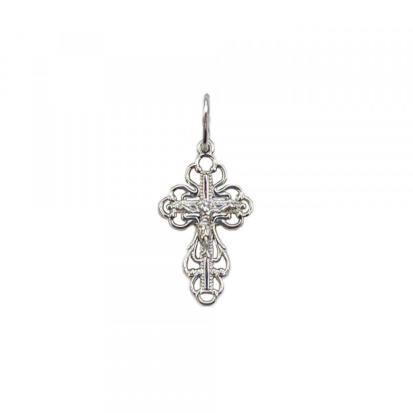 Золотой крестик белого цвета