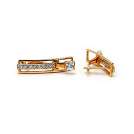 Серьги из золота с цирконом 01-200332430