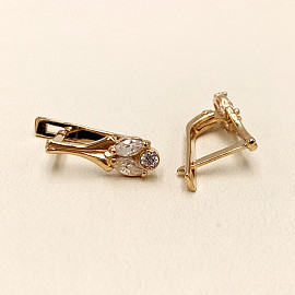 Серьги из золота с цирконом 01-200364630