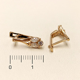 Серьги из золота с цирконом