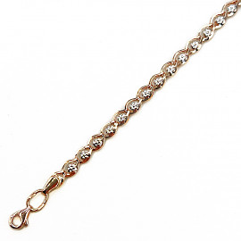 Цепочка из золота в красном с белым цвете 01-200781930