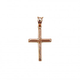 Крестик из золота красного с белым цвета 01-200799830