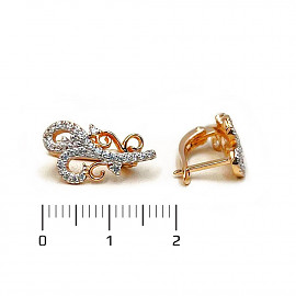 Серьги из золота с цирконом
