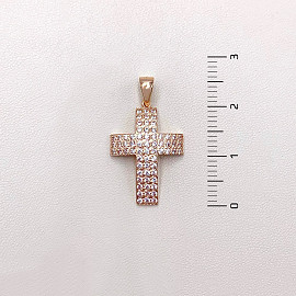Крестик из золота с цирконом