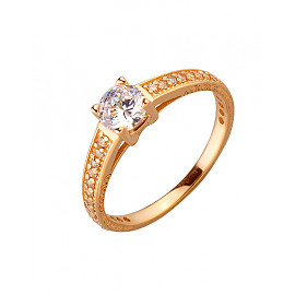 Каблучка з золота з цирконом 01-200092631