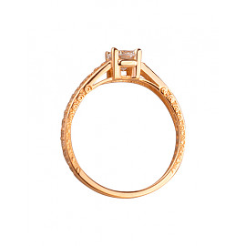 Каблучка з золота з цирконом
