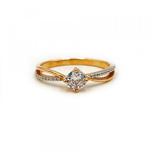 Золотое кольцо с цирконом