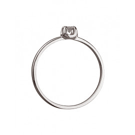 Золотое кольцо с белым бриллиантом