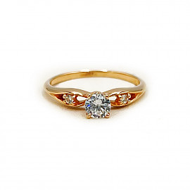 Золотое кольцо с цирконом 01-200344131