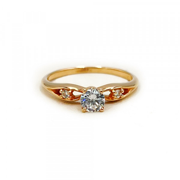 Золотое кольцо с цирконом