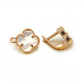 Сережки з золота з перламутром 01-200788431