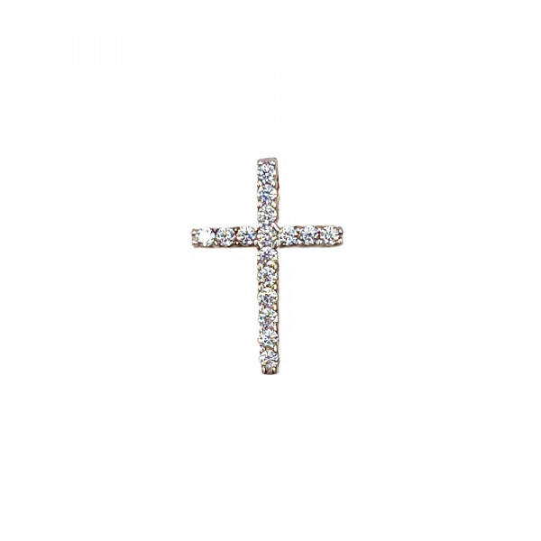 Золотий хрестик з цирконом