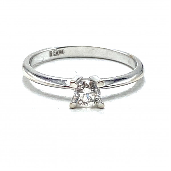 Каблучка з золота з жовтим діамантом