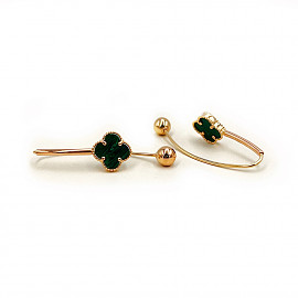 Сережки з золота з цирконом «Конюшина» 01-200922131