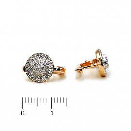 Серьги из золота с цирконом