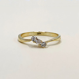 Золотое кольцо с цирконом 01-200055332