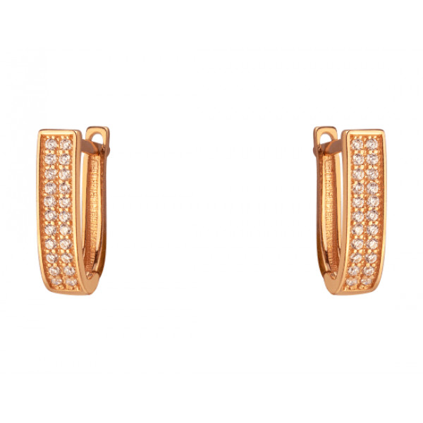 Сережки з золота червоного кольору з цирконом