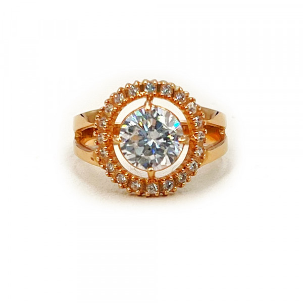 Кольцо из золота с цирконом