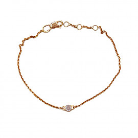 Золотой браслет с цирконом 01-200258332