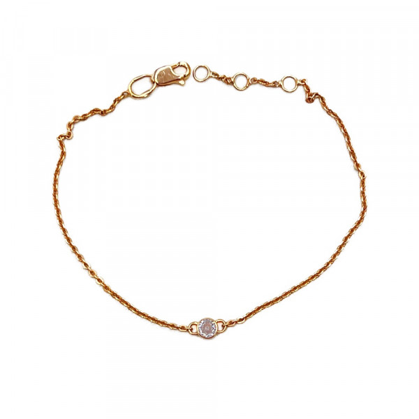 Золотой браслет с цирконом