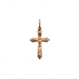 Золотой крестик в красном цвете 01-200337132