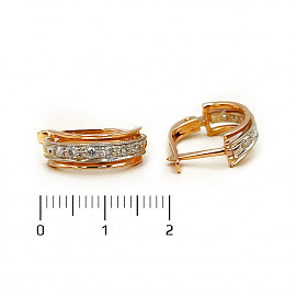 Серьги из золота с цирконом