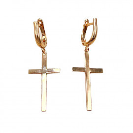 Серьги из красного золота «Крестик» 01-200602932