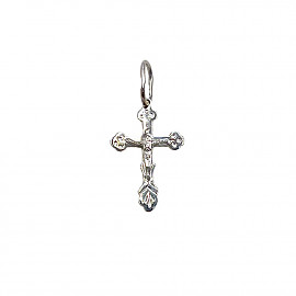 Хрестик з золота білого кольору 01-200853632