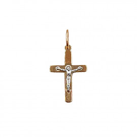 Золотий хрестик червоного з білим кольору 01-200867432