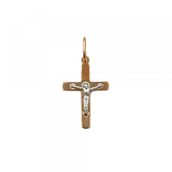 Золотий хрестик червоного з білим кольору