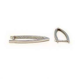 Сережки з білого золота з цирконом 01-200943832