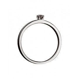 Кольцо из золота в белом цвете с белым бриллиантом