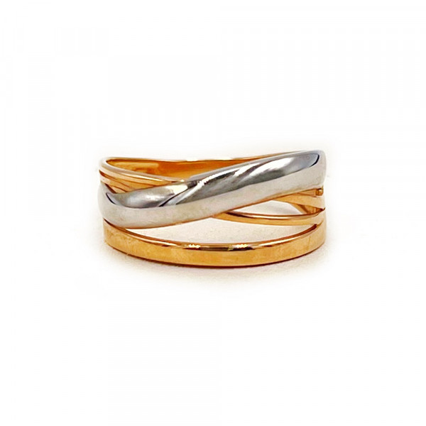 Золотое кольцо в красном с белым цвете