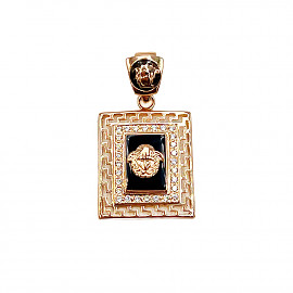 Кулон из золота красного цвета с цирконом 01-200768533