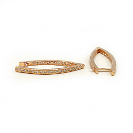 Золоті сережки з цирконом 01-200782233