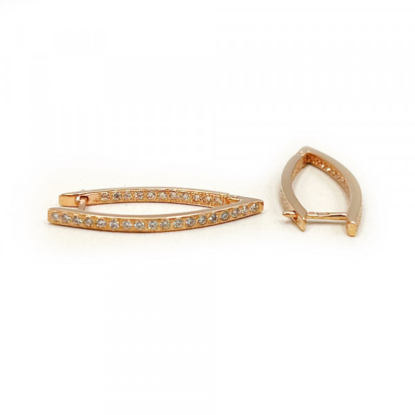 Золоті сережки з цирконом