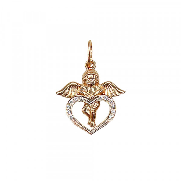 Золотий кулон з цирконом