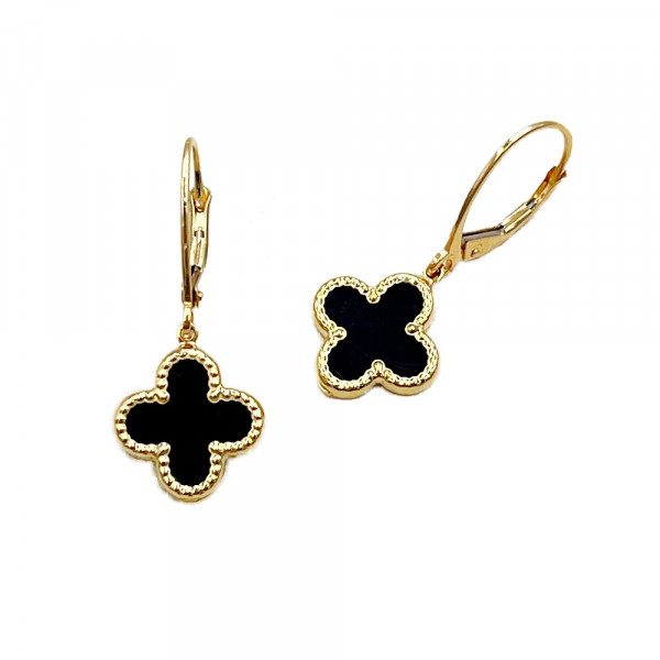 Золотые серьги желтого цвета с цирконом